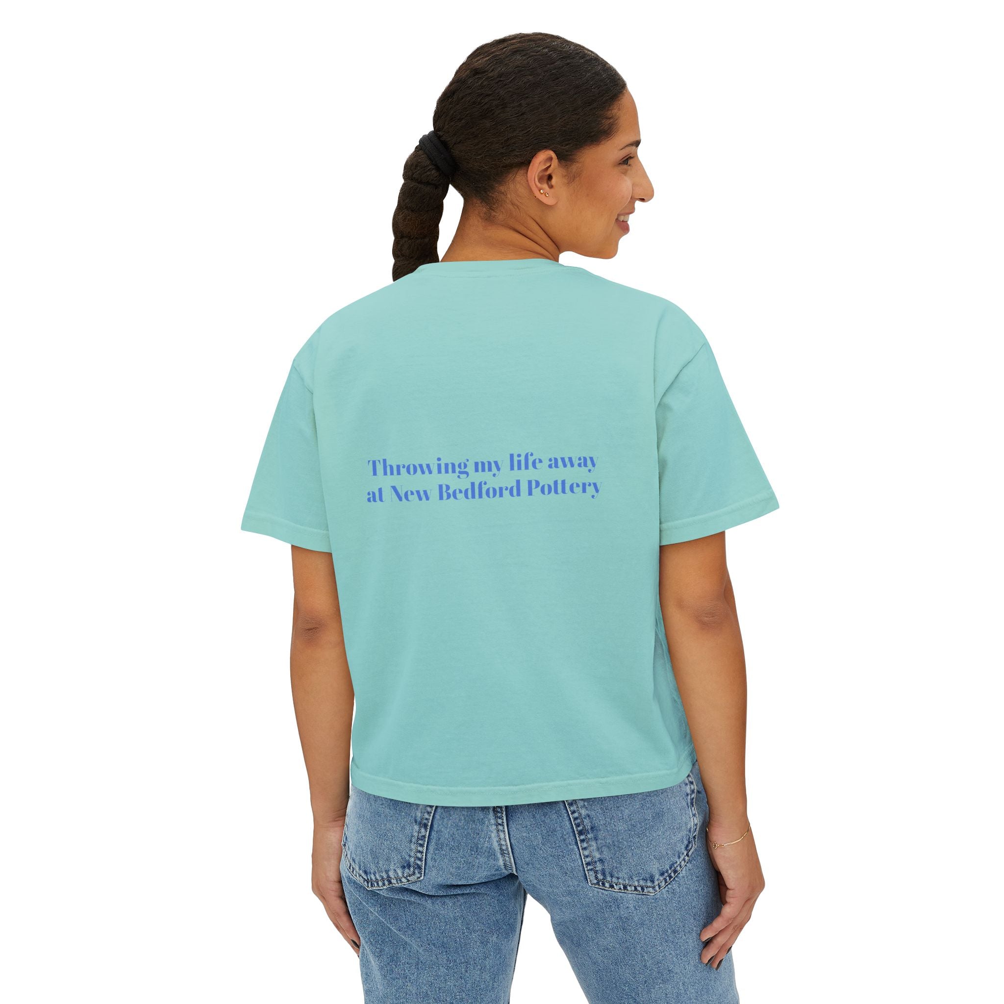 Casual Women&#39;s Boxy Tee - Fun Graphic Shirt for Trendy Wear, Gift for Pottery Lovers, Relaxed Everyday Style, Summer Essential, Comfy