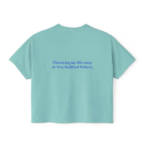 Casual Women&#39;s Boxy Tee - Fun Graphic Shirt for Trendy Wear, Gift for Pottery Lovers, Relaxed Everyday Style, Summer Essential, Comfy