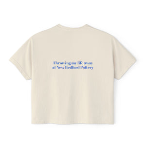 Casual Women&#39;s Boxy Tee - Fun Graphic Shirt for Trendy Wear, Gift for Pottery Lovers, Relaxed Everyday Style, Summer Essential, Comfy