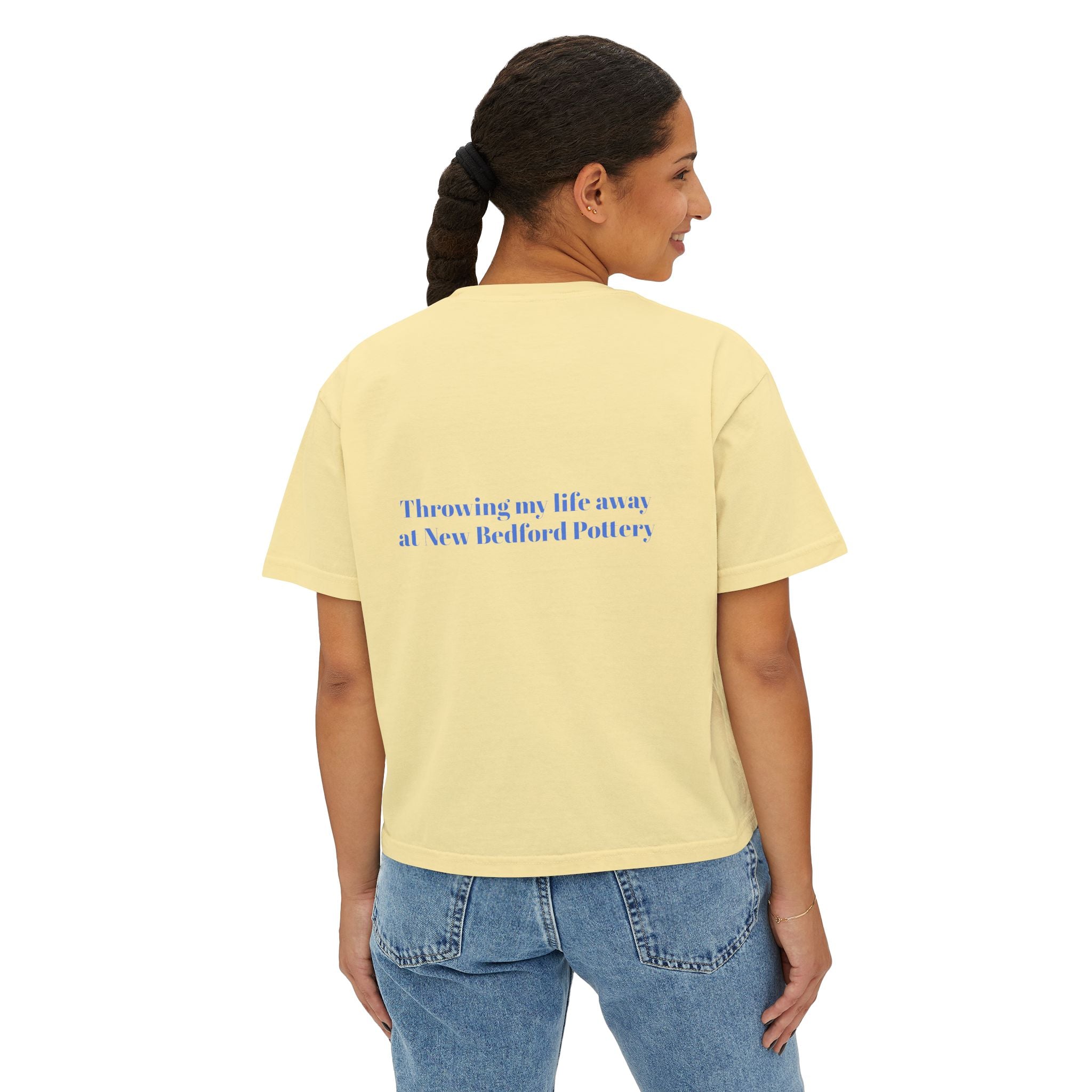 Casual Women&#39;s Boxy Tee - Fun Graphic Shirt for Trendy Wear, Gift for Pottery Lovers, Relaxed Everyday Style, Summer Essential, Comfy