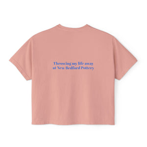 Casual Women&#39;s Boxy Tee - Fun Graphic Shirt for Trendy Wear, Gift for Pottery Lovers, Relaxed Everyday Style, Summer Essential, Comfy