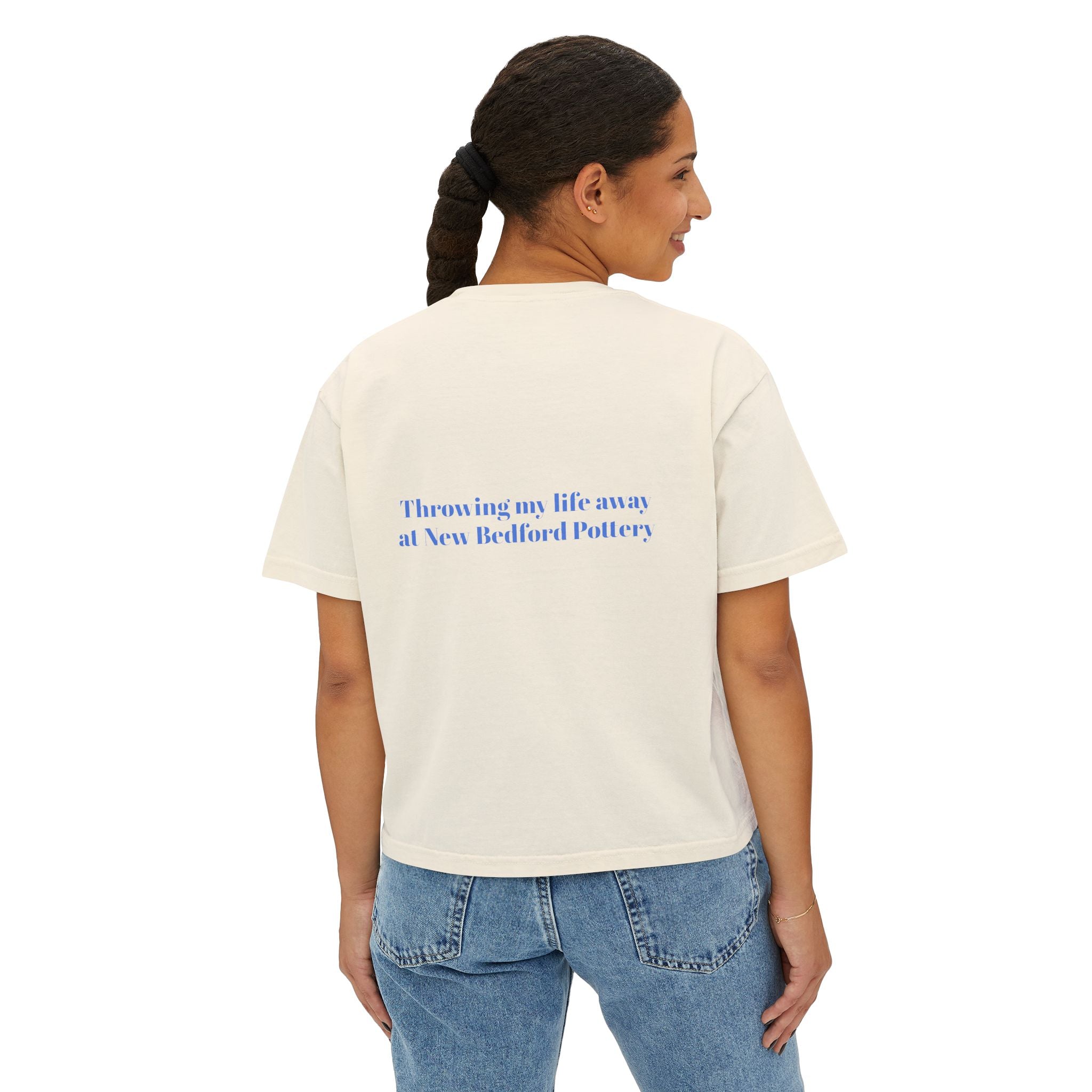 Casual Women&#39;s Boxy Tee - Fun Graphic Shirt for Trendy Wear, Gift for Pottery Lovers, Relaxed Everyday Style, Summer Essential, Comfy