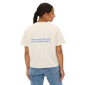 Casual Women&#39;s Boxy Tee - Fun Graphic Shirt for Trendy Wear, Gift for Pottery Lovers, Relaxed Everyday Style, Summer Essential, Comfy