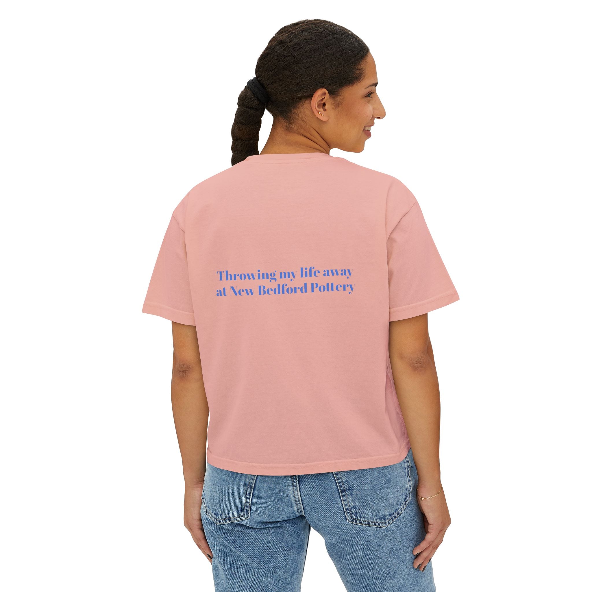 Casual Women&#39;s Boxy Tee - Fun Graphic Shirt for Trendy Wear, Gift for Pottery Lovers, Relaxed Everyday Style, Summer Essential, Comfy