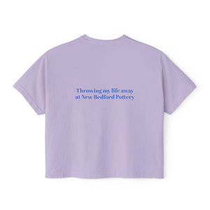 Casual Women&#39;s Boxy Tee - Fun Graphic Shirt for Trendy Wear, Gift for Pottery Lovers, Relaxed Everyday Style, Summer Essential, Comfy
