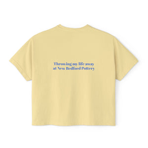 Casual Women&#39;s Boxy Tee - Fun Graphic Shirt for Trendy Wear, Gift for Pottery Lovers, Relaxed Everyday Style, Summer Essential, Comfy